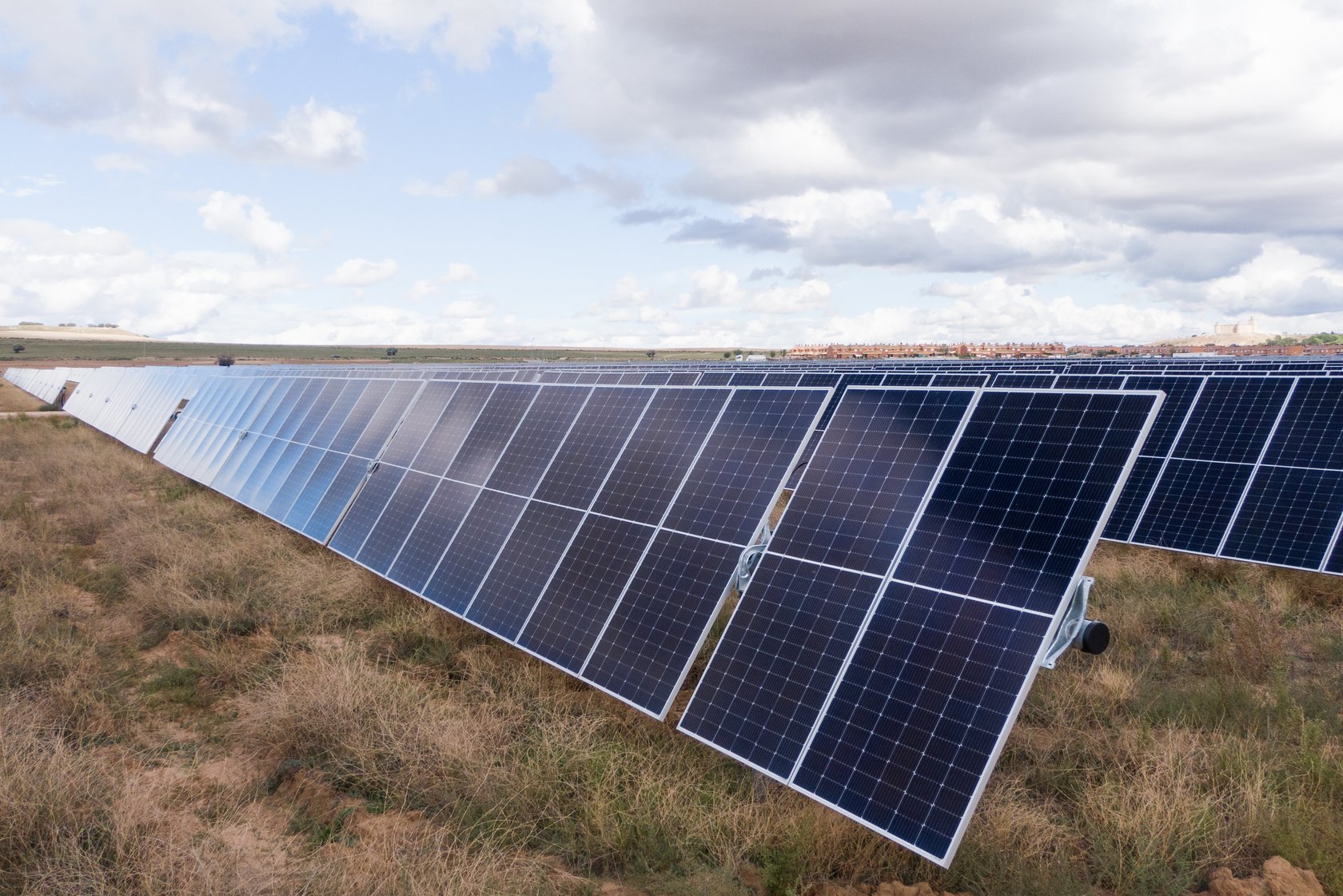 Solar Panel Front in Solar Park